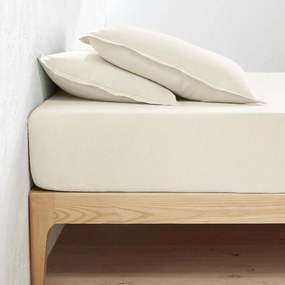 Hoeslaken in gewassen linnen, omslag 35 cm, Linot