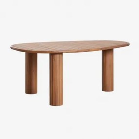 Ovale Eettafel Van Acaciahout Ginara Acacia Bruin & ↔︎ 190 Cm - Sklum