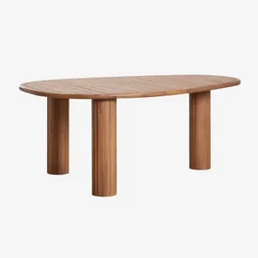 Ovale Eettafel Van Acaciahout Ginara Acacia Bruin & ↔︎ 190 Cm - Sklum