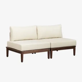 Giulia Modulaire Tuinbank Van 2 Delen In Acacia Beige – Crème - Sklum