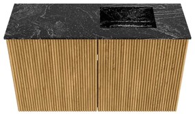 Mondiaz Joya DLux 70cm toiletmeubel oak met wastafel faye rechts zonder kraangat lava
