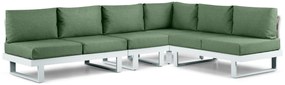 Hoek loungeset 6 personen Aluminium Wit Lifestyle Garden Furniture Lorenzo
