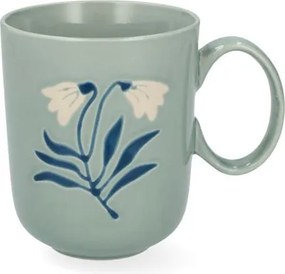 Theemok, steengoed, blauw, klokjesbloem, 380 ml