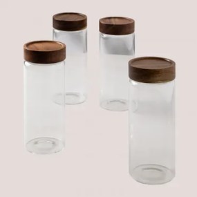 Pack Van 4 Glazen Potten Ø8 Cm Weris Transparant - Sklum