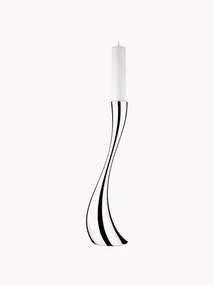 Edelstalen kaarshouder Cobra in organische vorm, H 60 cm