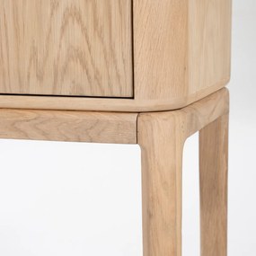 Licht Eiken Kast Op Hoge Poten - 90x40x150cm.