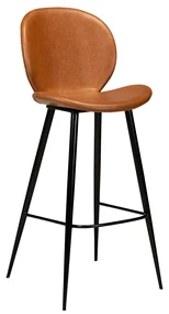 Dan-Form Cloud Hoge Design Barkruk Bruin Kunstleer