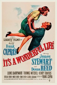 Kunstdruk It's a Wonderful Life (Vintage Cinema / Retro Movie Theatre Poster / Iconic Film Advert), (26.7 x 40 cm)