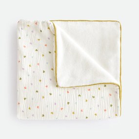 Deken in fleece en tetra, hartenprint, SCACCO