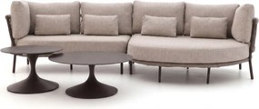 + 10% kassakorting | Chaise longue loungeset SUNS | 4 personen | Loungeset Beige | Aluminium | Kees Smit Tuinmeubelen