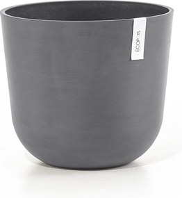 Ecopots bloempot Oslo 35 + waterreservoir - Rond - Grey - Diameter 35 x H30,5 cm