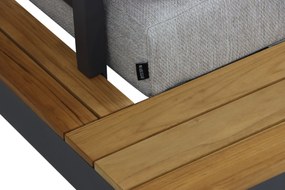 Loungeset 5 personen Aluminium/Teak Grijs Lifestyle Garden Furniture Vittoria