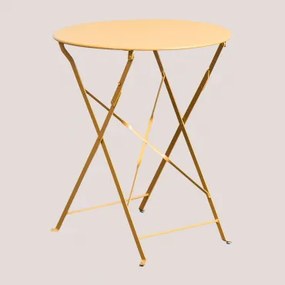 Opvouwbare Tafel In Staal Ø60 Cm Sergey Sinaasappel Mango - Sklum