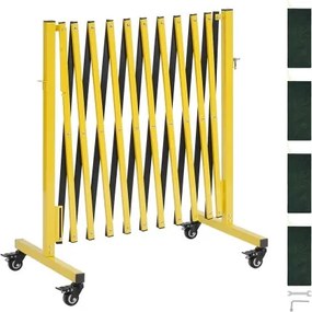 VEVOR Uitschuifbare schaarpoort, dubbele barrière met vergrendelbare wielen, verstelbare hoogte 3,94 m, mobiele veiligheidsbarrière voor waarschuwingsdoeleinden, metalen barricade voor buiten- en industrieel gebruik