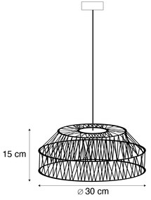 Buitenlamp Japandi hanglamp beige touw IP44 - CalabardinaJapandi E27 IP44 Scandinavisch Buitenverlichting rond