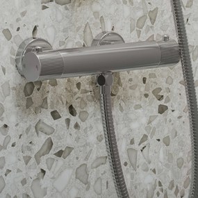 Saniclear Talpa Stripes opbouw douchethermostaat chroom