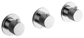 Hotbath Cobber X afbouwdeel voor douchethermostaat met 2 stopkranen horizontaal/verticaal chroom CX7067EXTCR