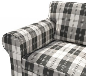 Dekoria IKEA hoes voor Ektorp 2-zits slaapbank - NIEUW model, zwart-wit