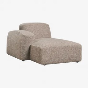 Linker Chaise Longue Module Voor Bastian Modulaire Bank Bouclé Mokkabruin - Sklum