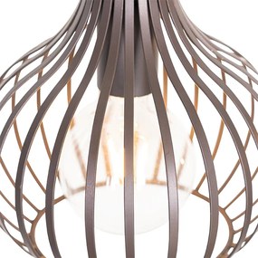 Eettafel / Eetkamer Moderne hanglamp bruin 4-lichts - Saffira Modern E27 rond Binnenverlichting Lamp