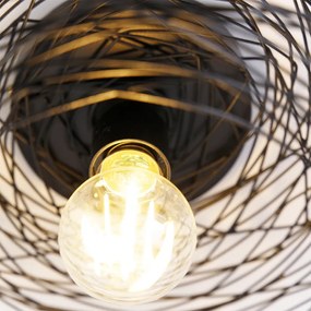 Design plafondlamp zwart ovaal - Sarella Design E27 rond Binnenverlichting Lamp
