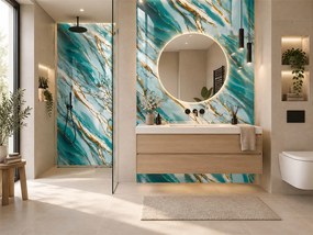 PVC Marmer Paneel Azuro Gold Glans 260x122x0,3cm
