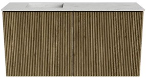 Mondiaz Joya DLux 80cm toiletmeubel dusk met wastafel faye links zonder kraangat opalo