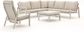 Hoek loungeset Manifesto | 6 personen | Loungeset Beige | Hoekbank Aluminium | Kees Smit Tuinmeubelen