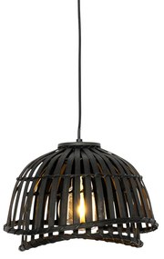 Oosterse hanglamp zwart bamboe 30 cm - PuaOosters E27 rond Binnenverlichting Lamp