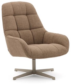 Kave Home Jaspe Moderne Draaifauteuil Lichtbruin