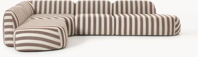 XL modulaire gestreepte hoekbank Wolke met chaise longue