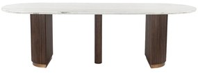 Richmond Interiors Mayfield Ovale Eettafel Marmer 250 Cm - 250 X 100cm.