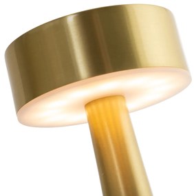 Buitenlamp met dimmer LED Set van 2 tafellamp met dimmeren goud RGBW oplaadbaar - Isobel Modern IP54 Buitenverlichting rond Lamp