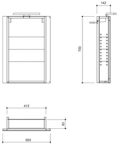 Sapho Greta spiegelkast met LED-verlichting 50x70cm wit mat