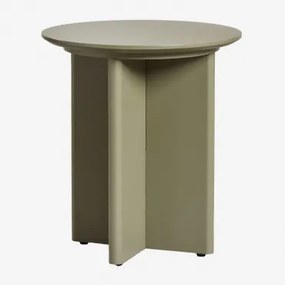 Ronde Bijzettafel In Mdf (ø45 Cm) Saonara Groen – Salie - Sklum