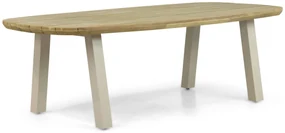 Dining Tuintafel rechthoekig 240 x 120 cm Aluminium/Teak Taupe Falcon/Glasgow