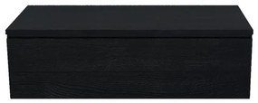 Arcqua Living Onderkast - 100x46x30cm - 1 lades - greeploos - gemelamineerd spaanplaat - oak black ONK494212