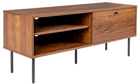 Walnoot Tv-meubel Met Strepen - 110x40x74cm.