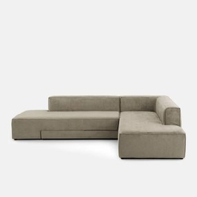 Omvormbare hoekbank in getextureerd fluweel, Ginosa