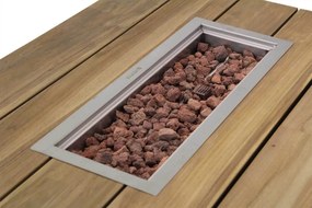 Lifestyle Garden Furniture Seaside Lounge Vuurtafel X Antraciet Aluminium/teak Old Teak Greywash