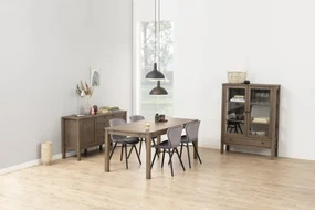 stoel ALTEA velours donkergrijs /poten zwart - modern voor woonkamer / eetkamer