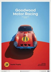 Kunstdruk Ferrari 250 GTO - Red - Goodwood TT - 1963 - Limited Poster, Automobilist