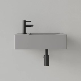 Sanigoods Luko fontein 40x22cm links met kraangat leigrijs