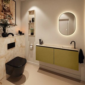 Mondiaz Ture DLux toiletmeubel 120cm oro met wastafel frappe rechts met kraangat