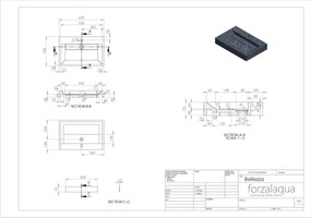 Forzalaqua Bellezza wastafel 60x40cm met kraangat travertin