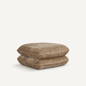 XL poef van fluweel met structuur, FRIDA