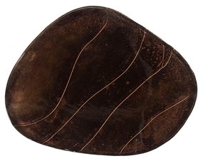 Bijzettafels Koperbruin Glas Middel - 50 X 42cm.