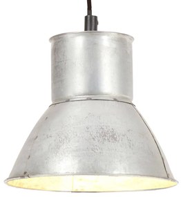 vidaXL Hanglamp rond 25 W E27 17 cm zilverkleurig