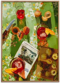 Ingelijste digitale print Key West Apricots van Ekaterina Zagorska