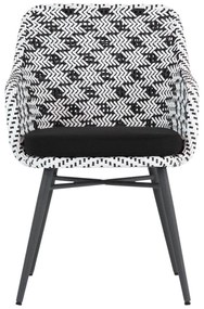 Tuinset 6 personen 260 cm Wicker Zwart Lifestyle Garden Furniture Crossway/Trente